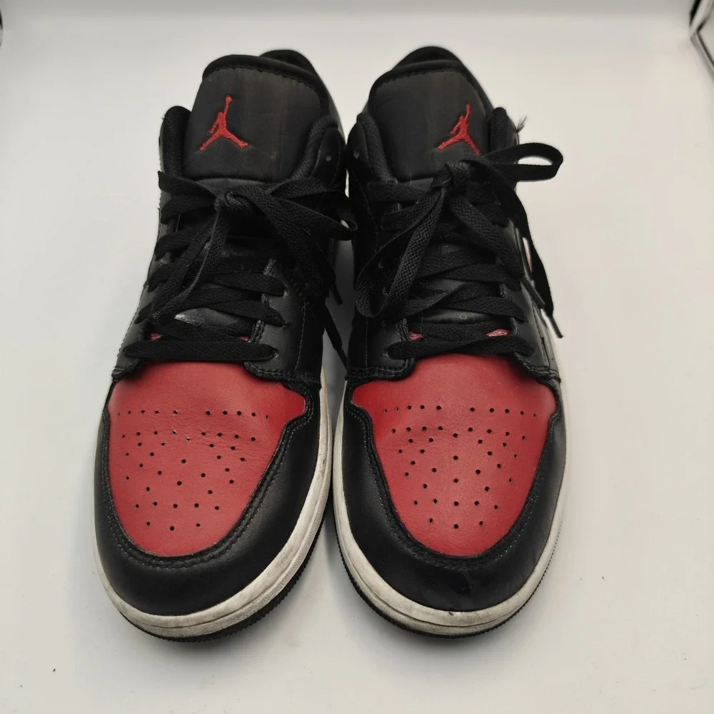 Nike Air Jordan 1 Low Bred Black Varsity Red White AJ1 553558-067 US Men's 12